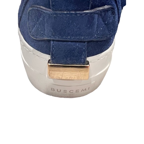 Buscemi Slip On Woven Inset Suede Slip-on Sneaker Weave Oceano Womens Size 6 - Picture 6 of 7